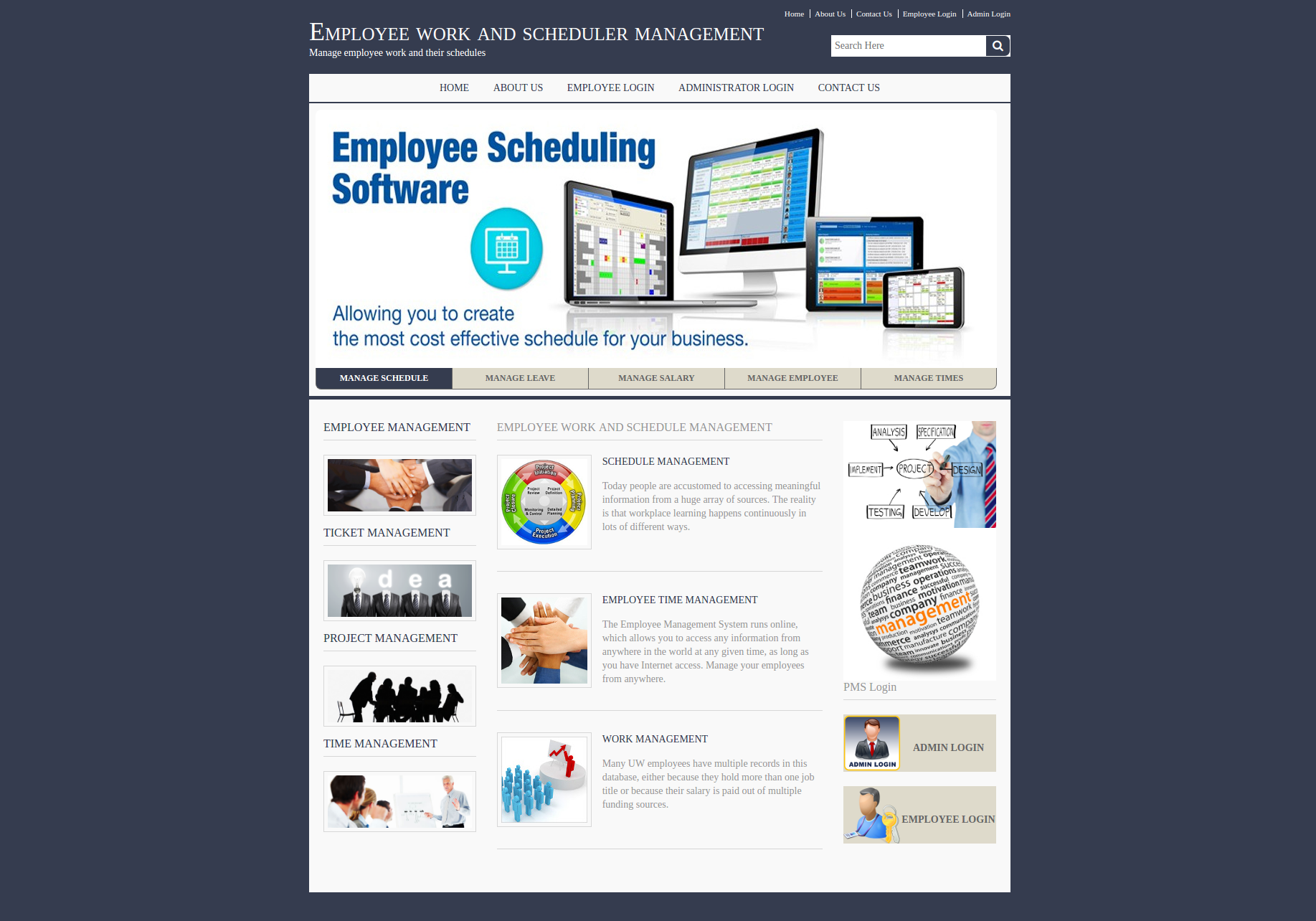 Employee Time Scheduler System- Java NetBeans MySQL Project