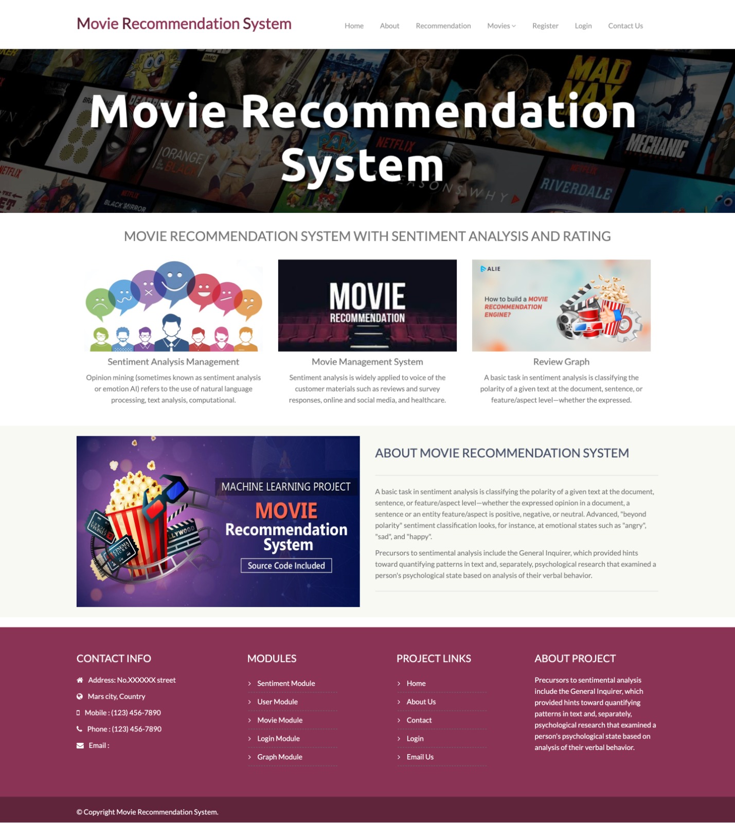 Movie Recommendation System with Sentiment Analysis Rating- Python Machine Learning AI Project