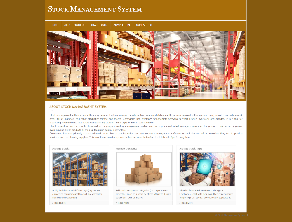 Stock Management System- PHP Web Development Project