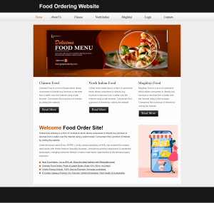 Food Ordering Website Report Synopsis Source Code