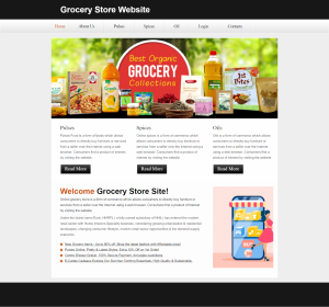 Grocery Store Website Report Synopsis Source Code