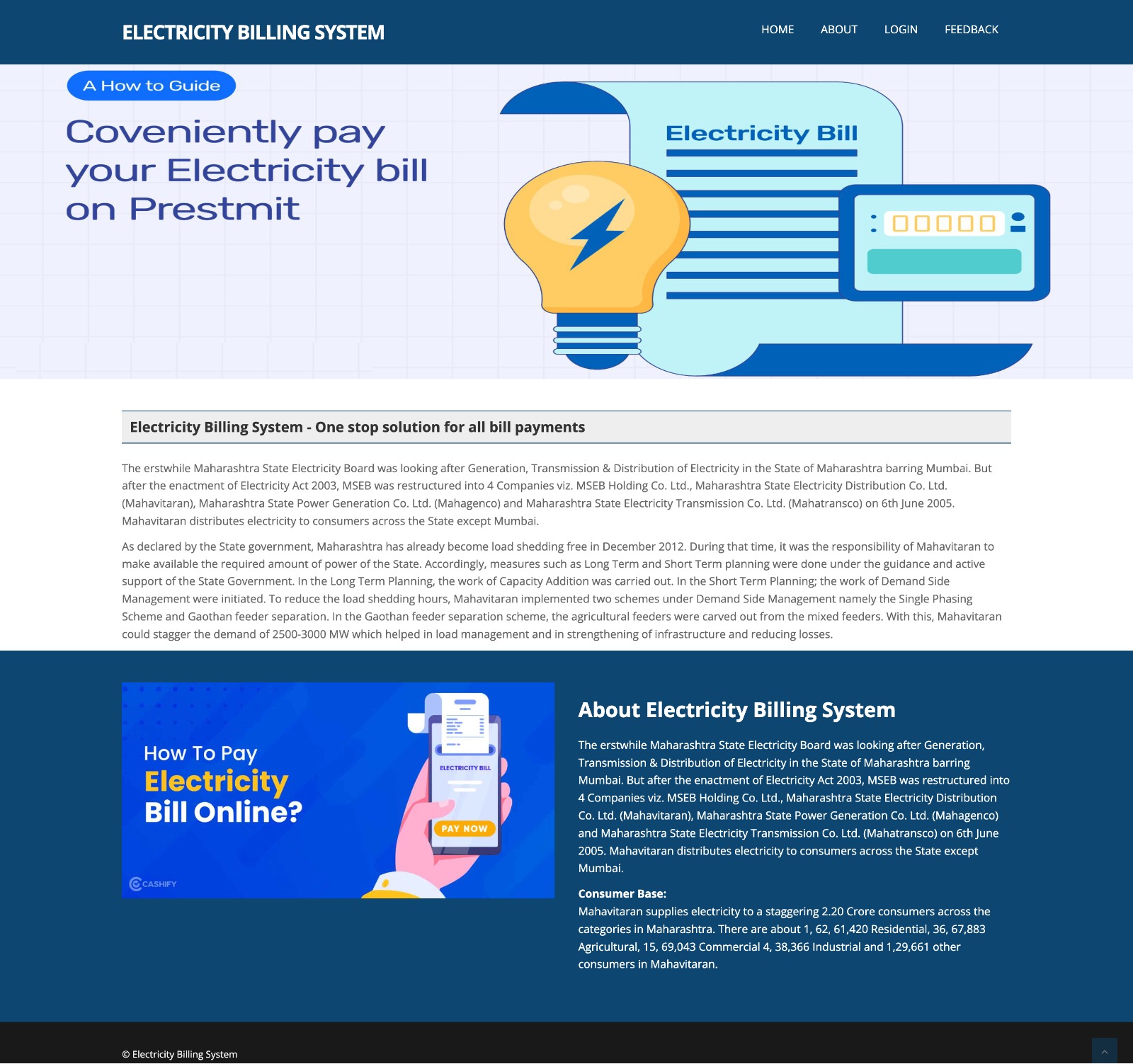 Electricity Billing System- Java Spring Boot ReactJS Project