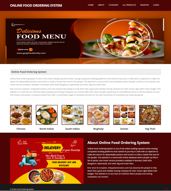 Online Food Ordering System Report Synopsis Source Code