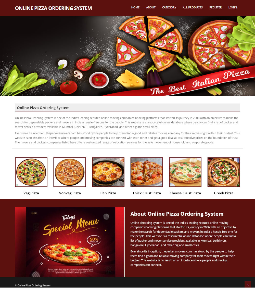 Online Pizza Ordering System- NodeJS ReactJS Project