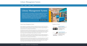 Library Management System Report Synopsis Source Code