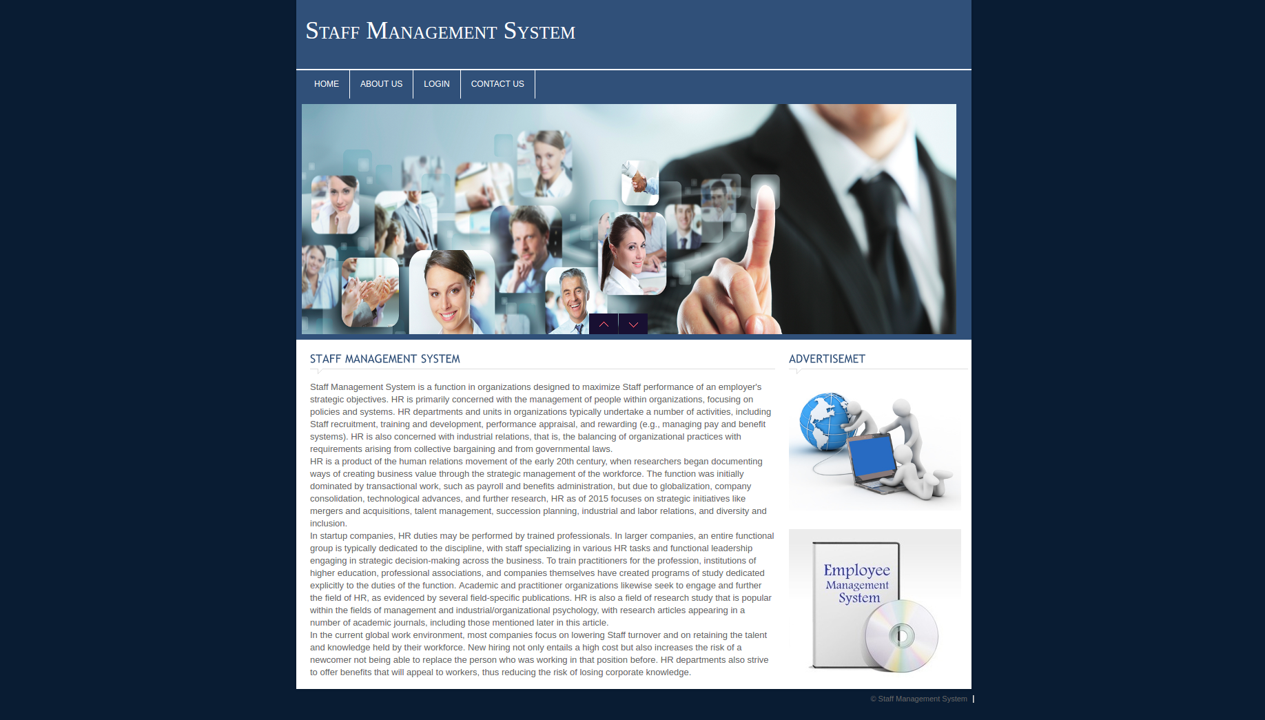 Staff Management System- PHP Web Development Project