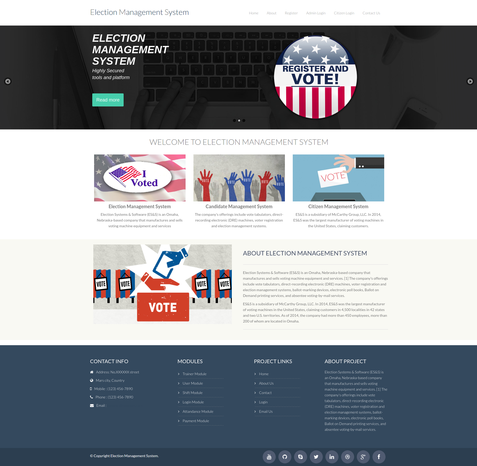 Election Management System- PHP Web Development Project