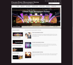 College Event Management System Report Synopsis Source Code