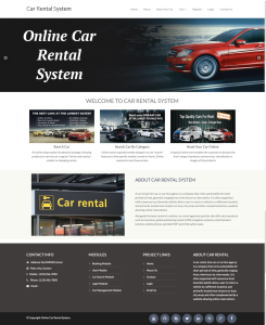 Car Rental System Report Synopsis Source Code