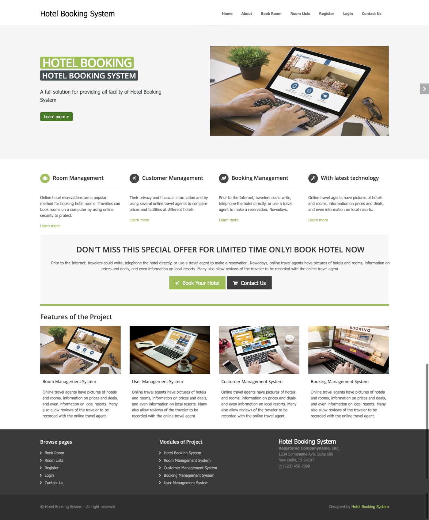 Hotel Booking System- PHP Web Development Project