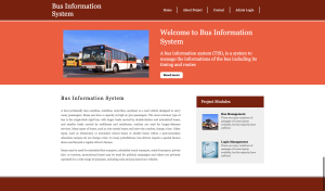 Bus Information System Report Synopsis Source Code