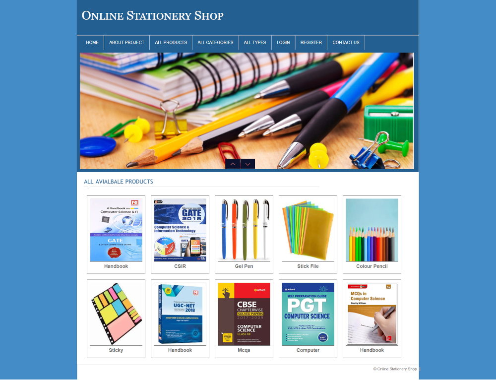 Online Stationery Shop- PHP Web Development Project