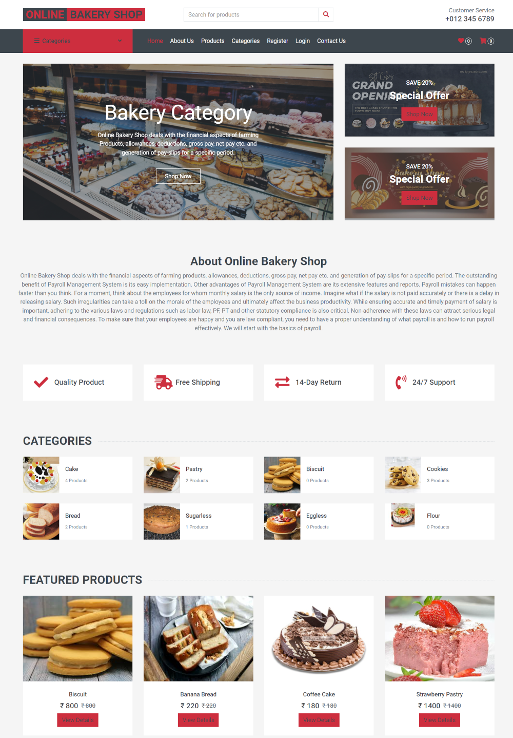 Online Bakery Shop- PHP Web Development Project